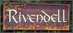 Rivendell: photo credit - Sandi Amorim Rivendell retreat centre sign, Bowen Island, BC