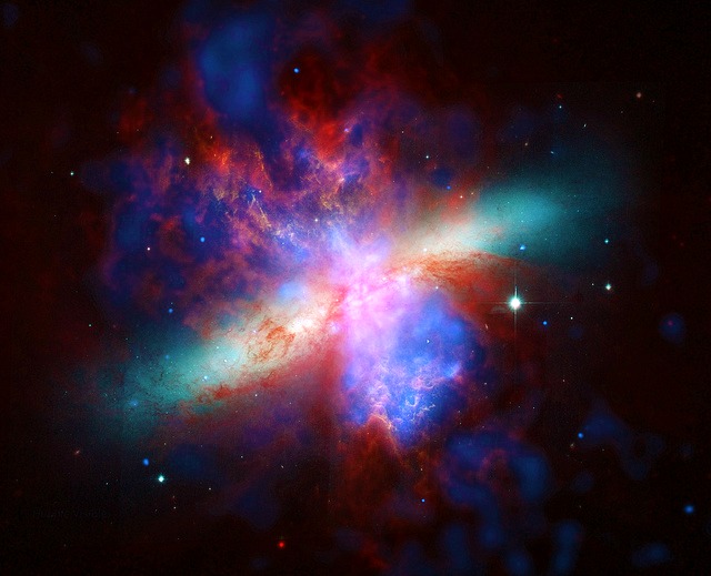 Stunning View of Starburst Galaxy: photo credit - NASA's Marshall Space Flight Center