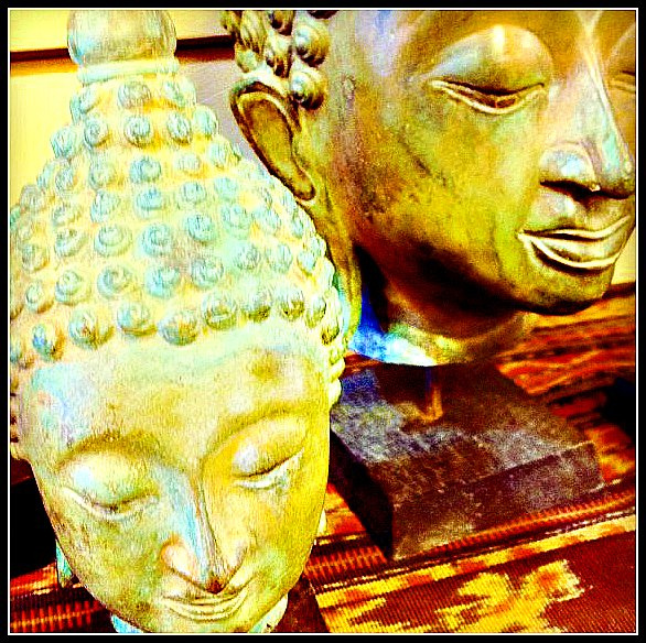 The Sound of Silence: photo credit - Sandi Amorim two buddha heads side by side