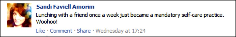 Lunch update Facebook status update