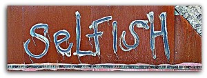 Selfish: photo credit - ruSSeLL hiGGs graffiti word selfish