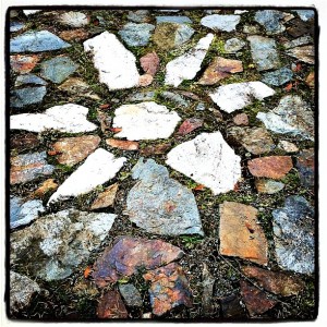 Centre Peace: photo credit - Sandi Amorim centre of Rivendell labyrinth, Bowen Island