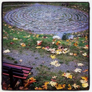 Forming the Question: photo credit - Sandi Amorim Rivendell labyrinth, Bowen Island