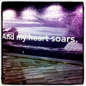 Heart Soars: photo credit - Sandi Amorim mural at Vancouver Convention Centre, Chief Dan George quote
