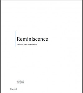 Reminiscence: ebook by Jason Benoit Reminiscence: ebook by Jason Benoit