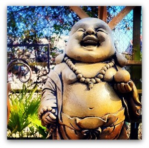 Bellyfull: photo credit - Sandi Amorim laughing Buddha sculpture