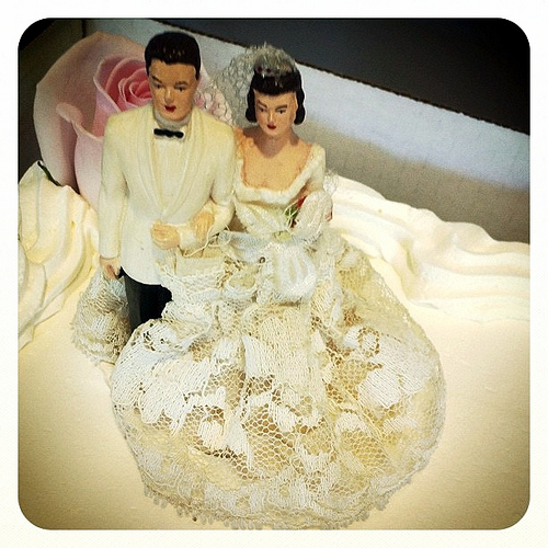 bridge and groom cake topper
