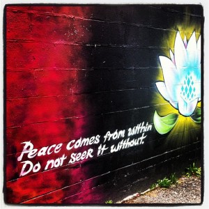 Peace comes from... | photo credit: Sandi Amorim Peace comes from within mural, Vancouver, BC