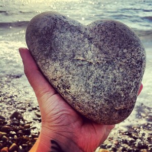 Lynn's Heart: photo credit - Sandi Amorim giant heart stone found at Davis Bay, near Sechelt, BC