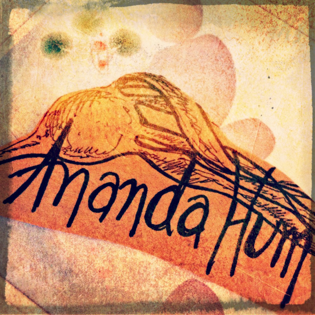 Ananda Hum doodle with pen, ink, and Pixlr